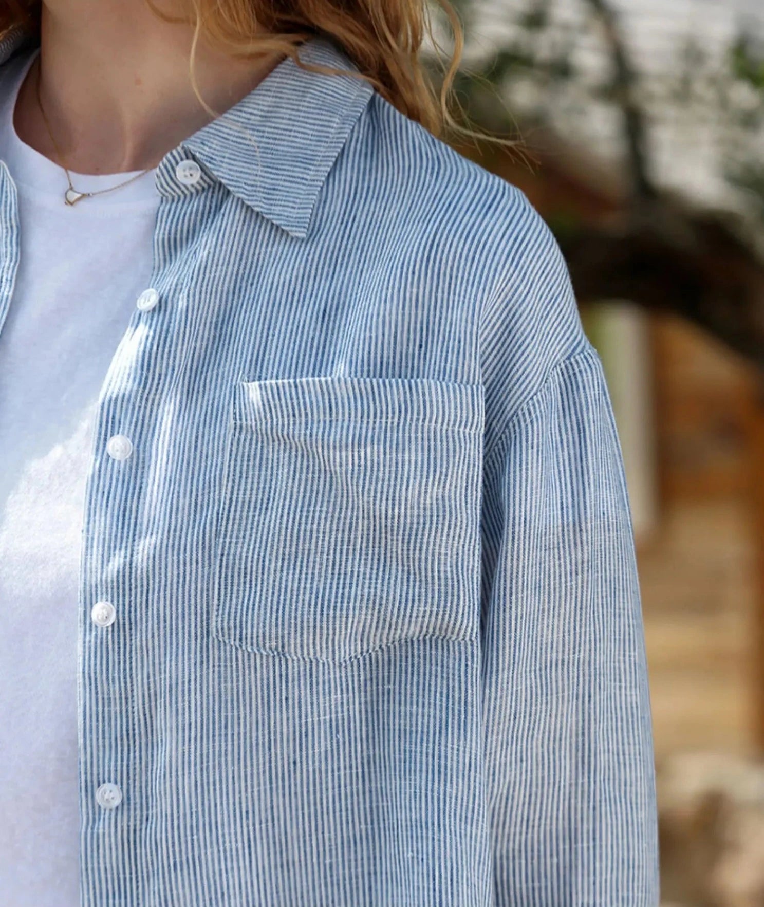 VINTAGE STRIPED LINEN SHIRT