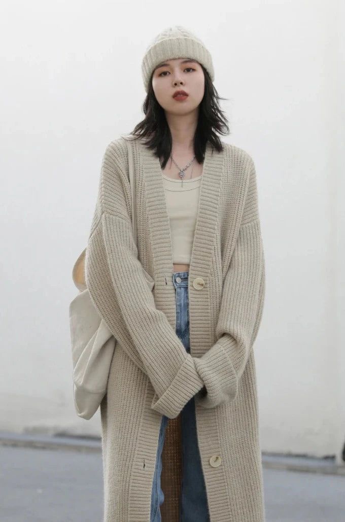 LONG KNIT CARDIGAN COAT