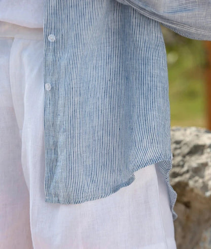 VINTAGE STRIPED LINEN SHIRT