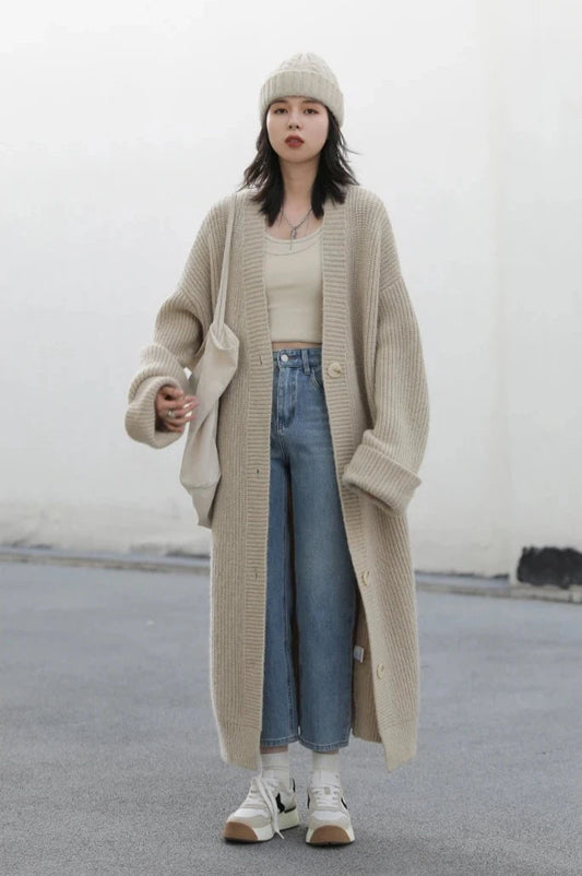 LONG KNIT CARDIGAN COAT