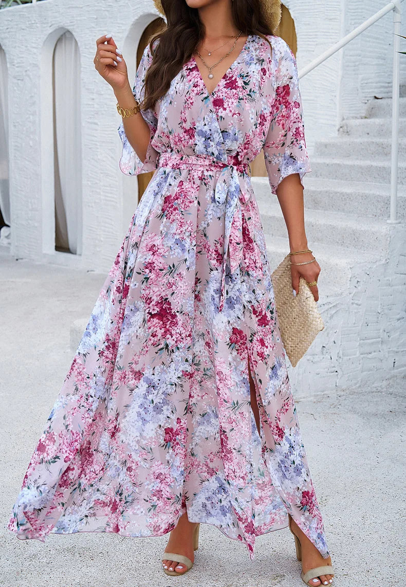 PINK_BOHO_LACE-UP_MAXI_DRESS