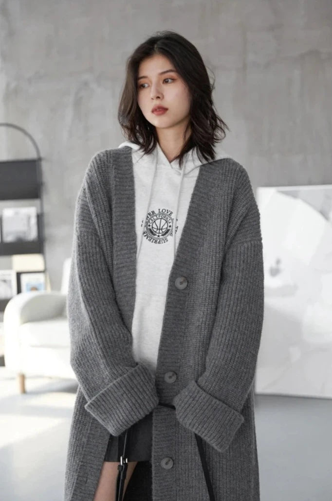 LONG KNIT CARDIGAN COAT