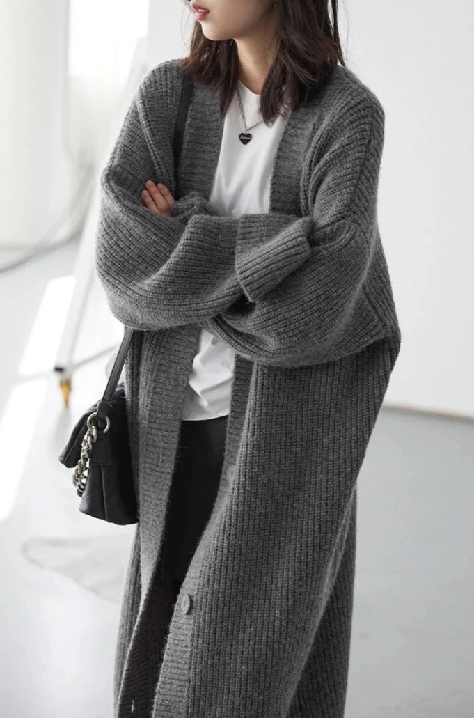 LONG KNIT CARDIGAN COAT