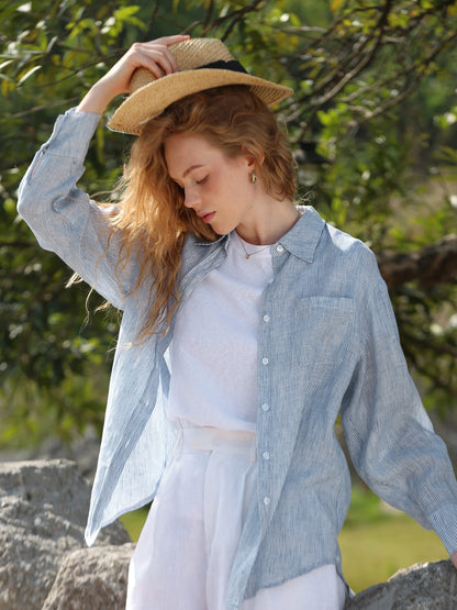 VINTAGE STRIPED LINEN SHIRT