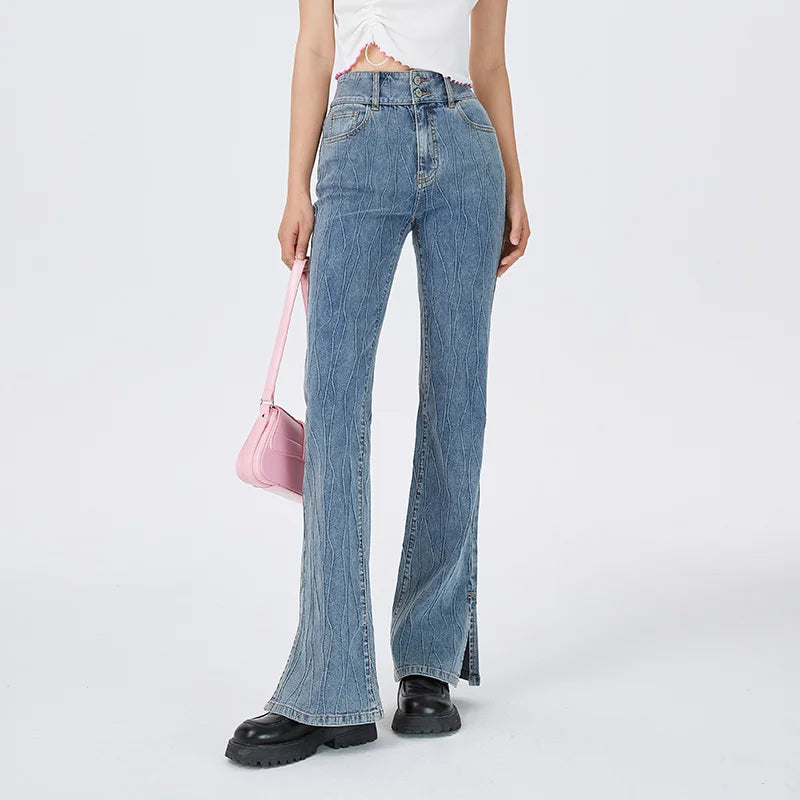 BOOTCUT SPLIT FLARE JEANS