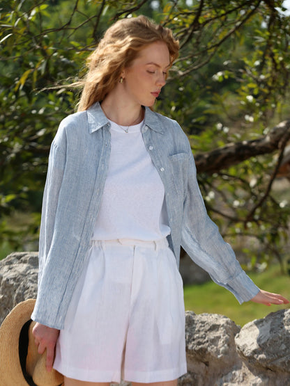 VINTAGE STRIPED LINEN SHIRT