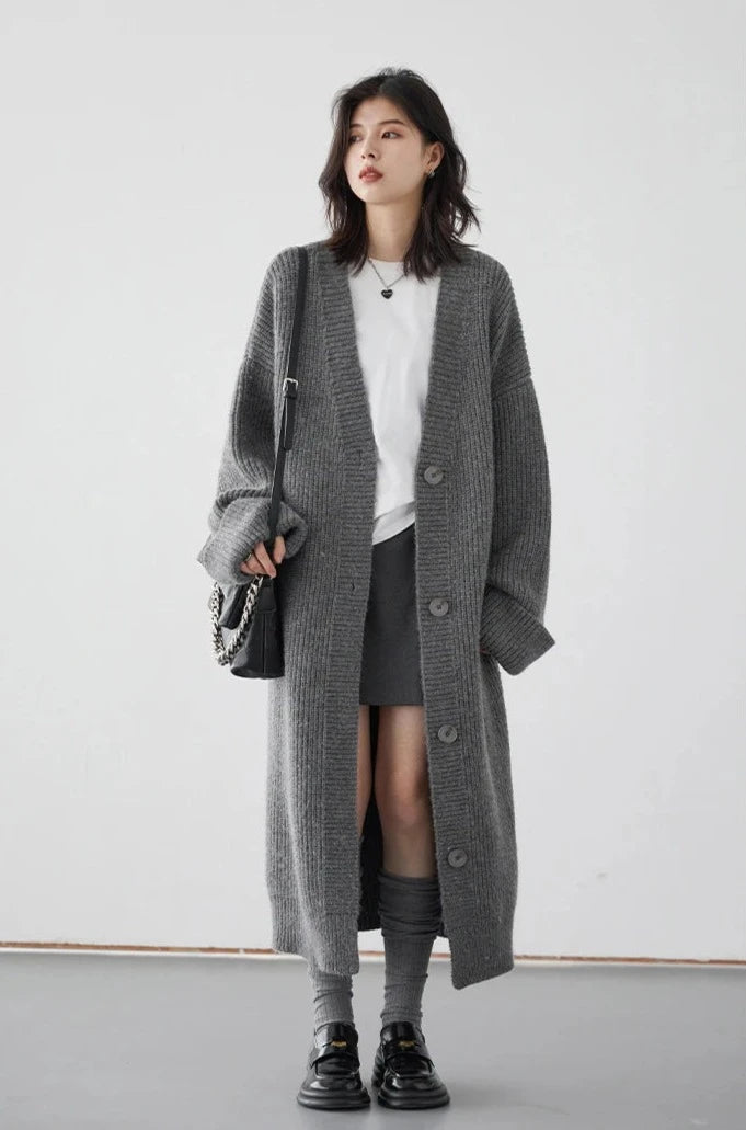 LONG KNIT CARDIGAN COAT