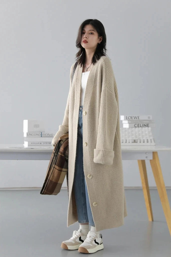 LONG KNIT CARDIGAN COAT