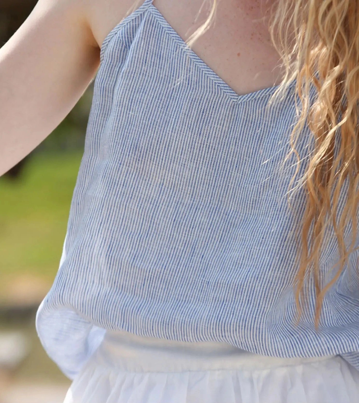 BOHEMIAN STRIPED LINEN CAMI