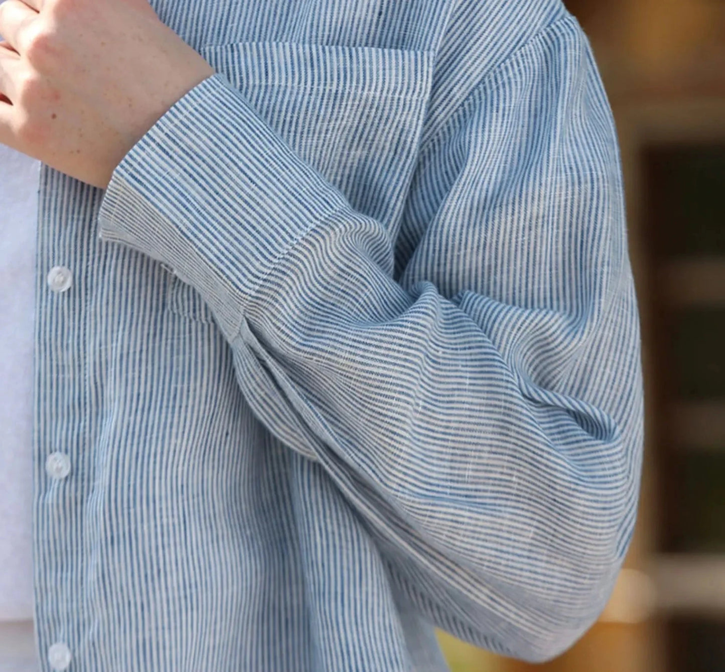 VINTAGE STRIPED LINEN SHIRT