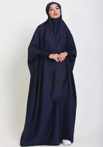 DARK BLUE HOODED ISDAL ABAYA