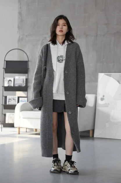 LONG KNIT CARDIGAN COAT