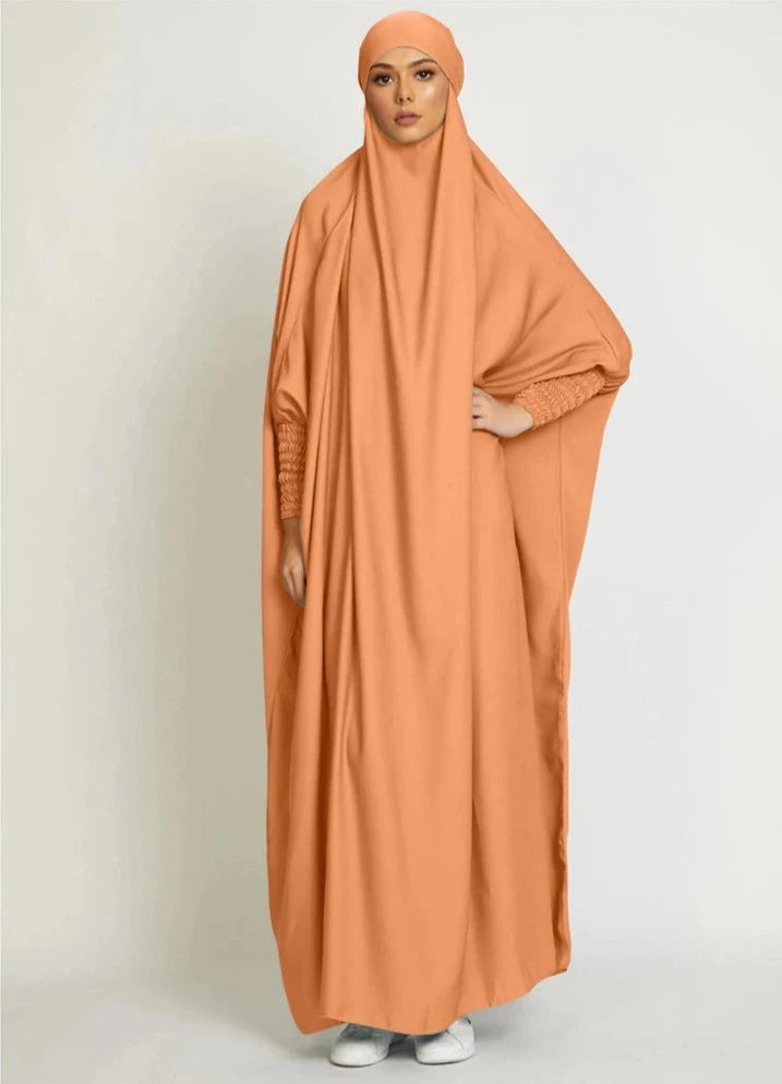 ORANGE HOODED ISDAL ABAYA