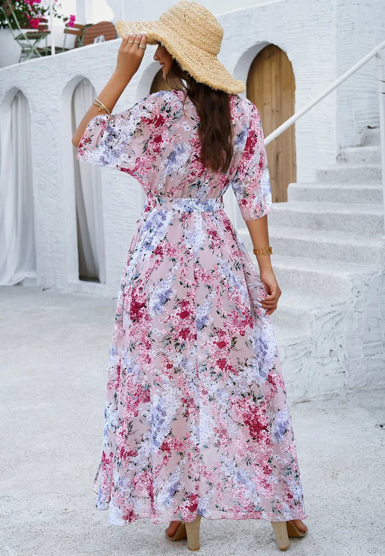 PINK_BOHO_LACE-UP_MAXI_DRESS