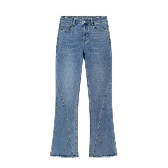 RAW EDGE FLARED BOOTCUT JEANS