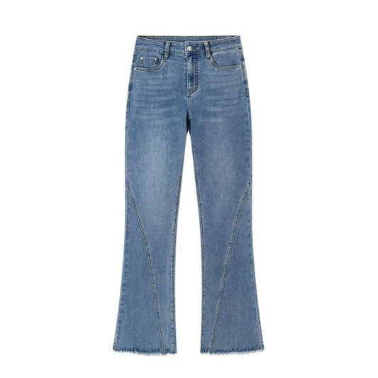 RAW EDGE FLARED BOOTCUT JEANS