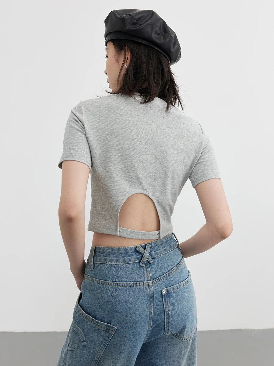 U-SHAPED HOLLOW CROP TOP