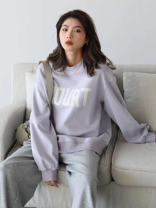 LP LOOSE COTTON LETTER PRINT SWEATSHIRT