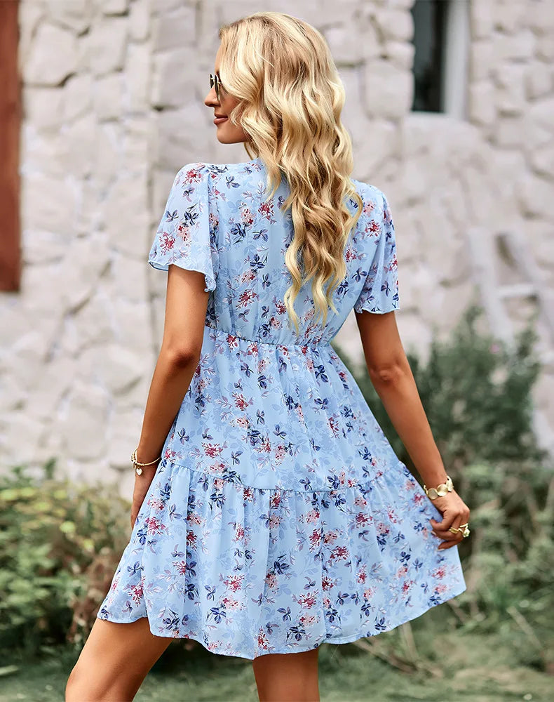 FLORAL CHIFFON DRESS