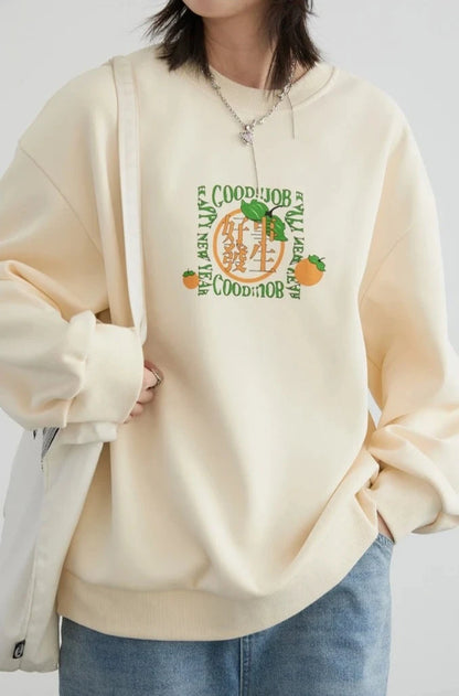 PLUSH FOX FLEECE SWEATSHIRT