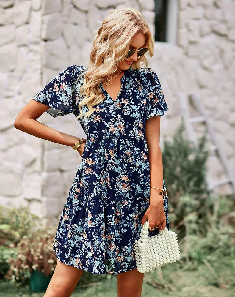 FLORAL CHIFFON DRESS