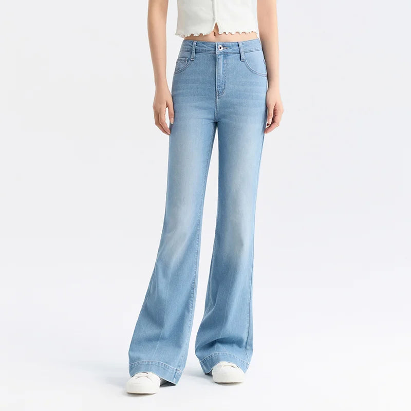 STYLISH MI-WAIST BOOTCUT JEANS