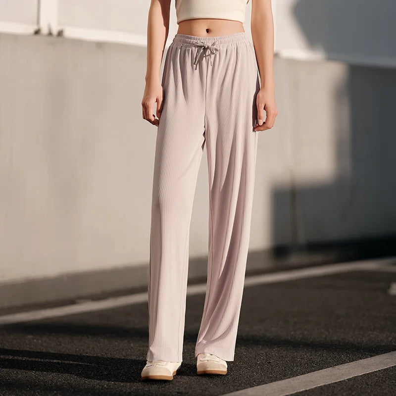 PINK COMFORT FLEX WIDE-LEGGED TROUSERS