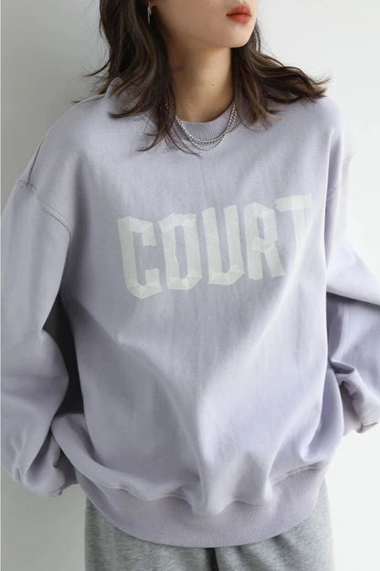 LP LOOSE COTTON LETTER PRINT SWEATSHIRT