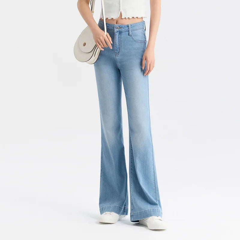 STYLISH MI-WAIST BOOTCUT JEANS