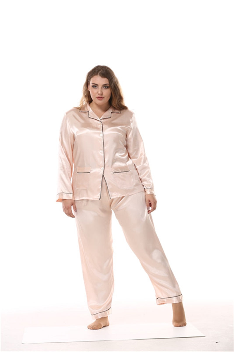 SILK-FELL LONG PAJAMA SET