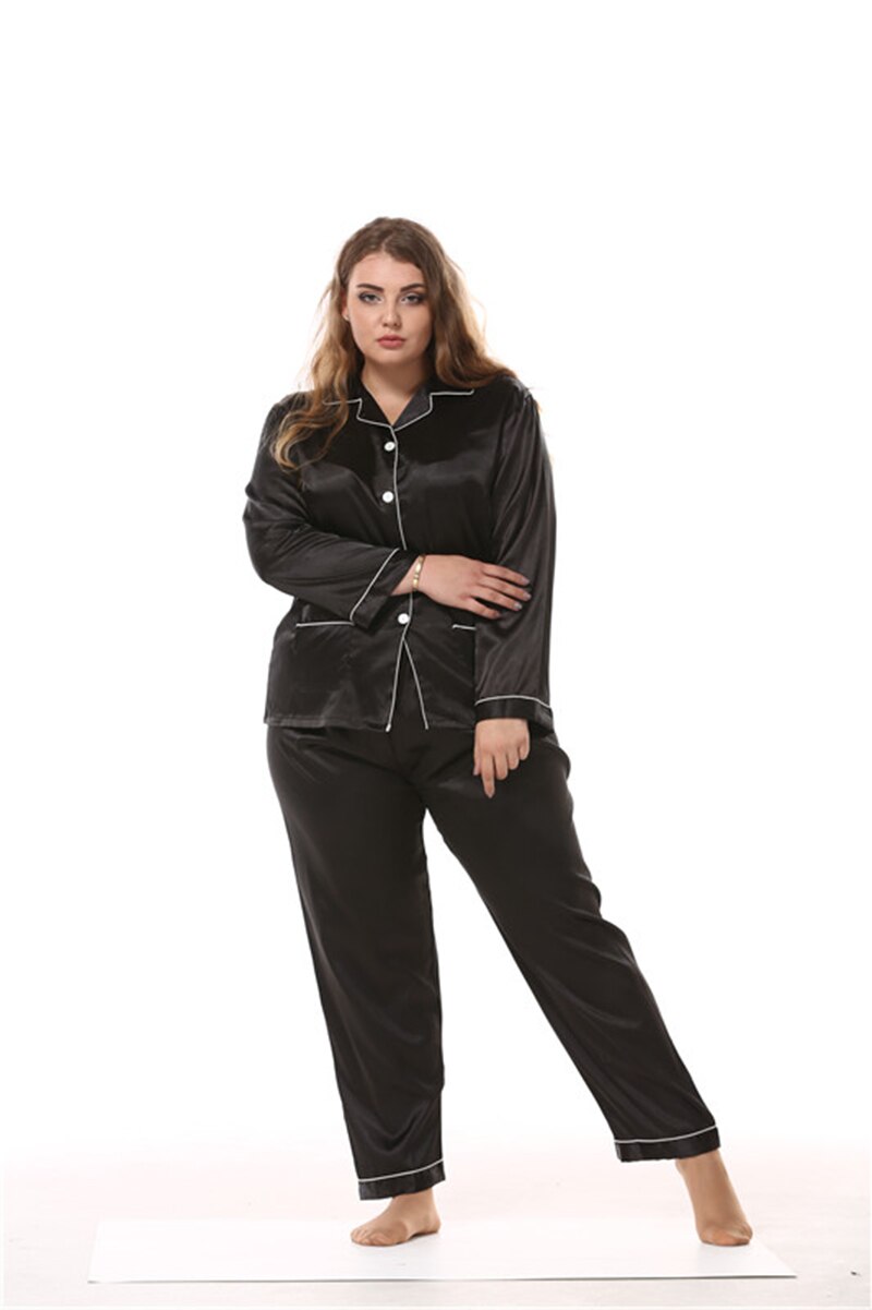 SILK-FELL LONG PAJAMA SET