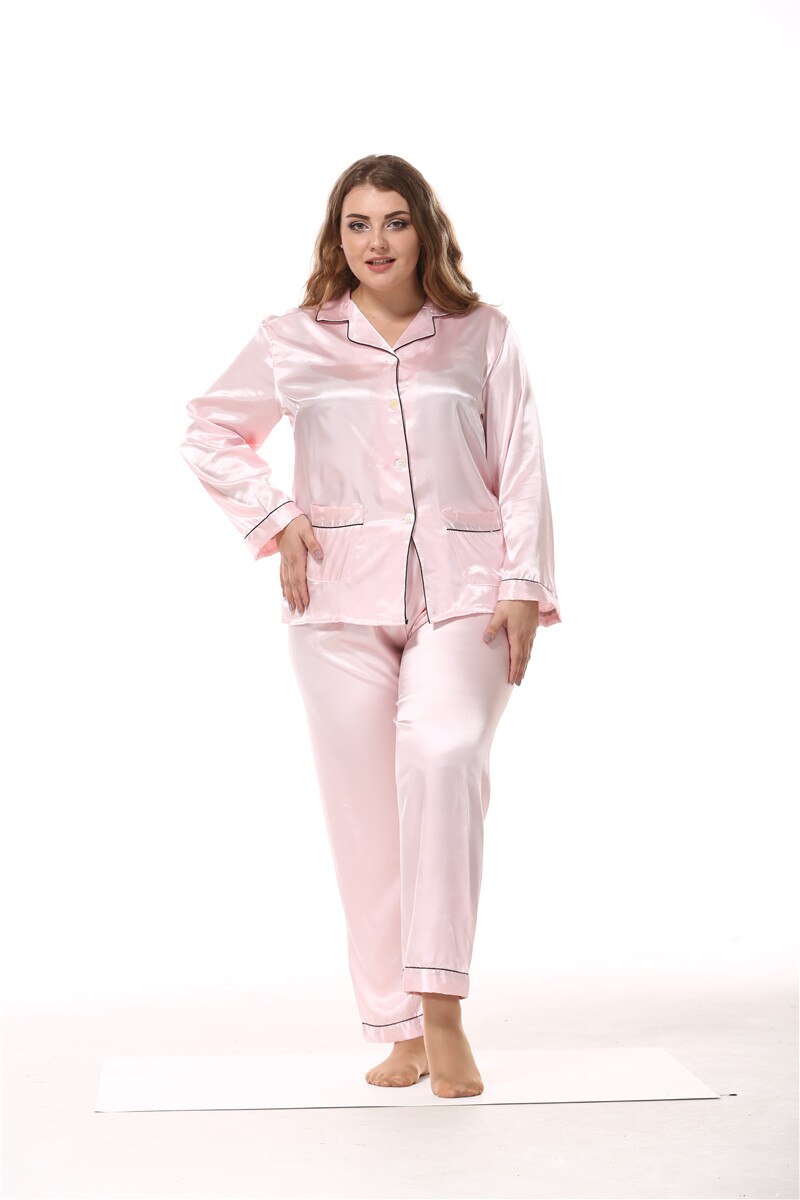 SILK-FELL LONG PAJAMA SET